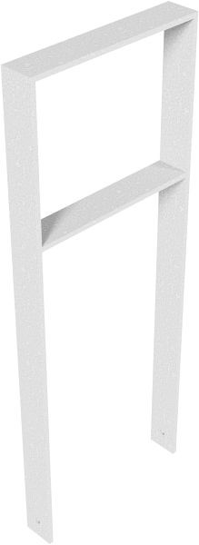Schake leunbeugel van platstaal 80 x 12 mm, met dwarsbalk, totale breedte: 450 mm, thermisch verzinkt, 453_045