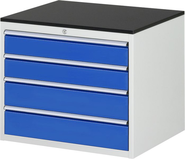 RAU ladekast serie 7000, B770xD650xH640mm, laden: 2xH120, 2xH150mm, werkblad melaminehars gecoat, 03-XL3.6A-M.11