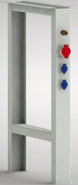 KLW werkbank-basiselement in U-vormige uitvoering 800 x 80 x 608 mm H x B x D, van 2 mm plaatstaal met randen, FE-UNP-E2