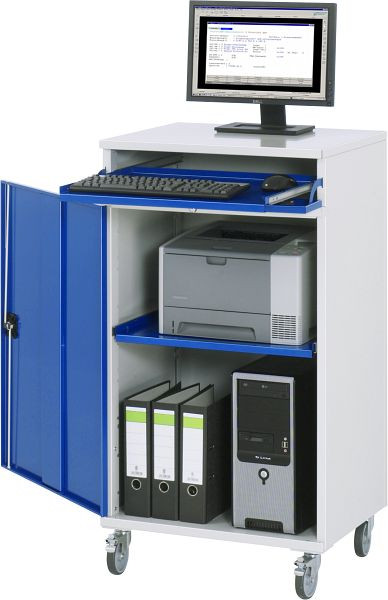 RAU computerkast, verrijdbaar, 650x1185x520 mm, 07-650-M60F.11