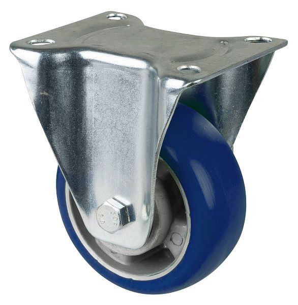 BS rollen transportrol vaste rol, polyurethaan wiel 83 Shore, aluminium velgplaat, kogellager, diameter: 125 mm, LSS410.B92.125