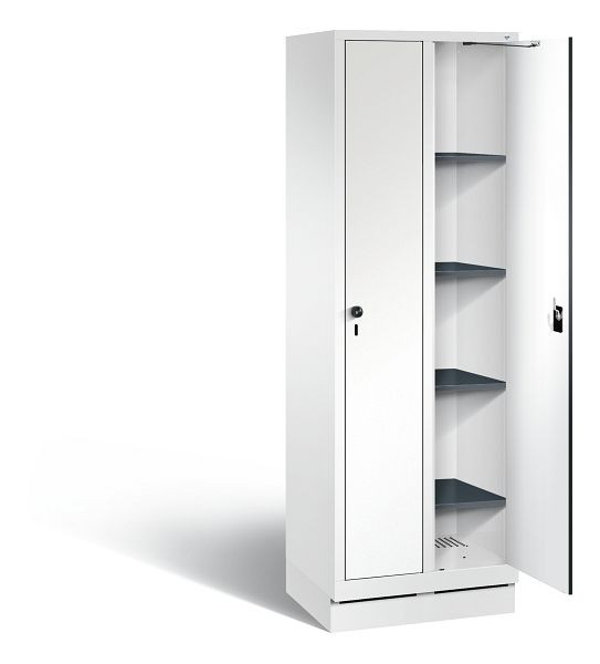 C+P washok Evolo, H1800xB610xD500mm, kleur: verkeerswit / decor wit, 48020-20B S10039