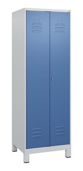 C+P luierkastje Classic PLUS SW, voeten, 2 vakken, 1800x600x500mm, 7035/5023, cilinderslot, 0800127-20 S10020