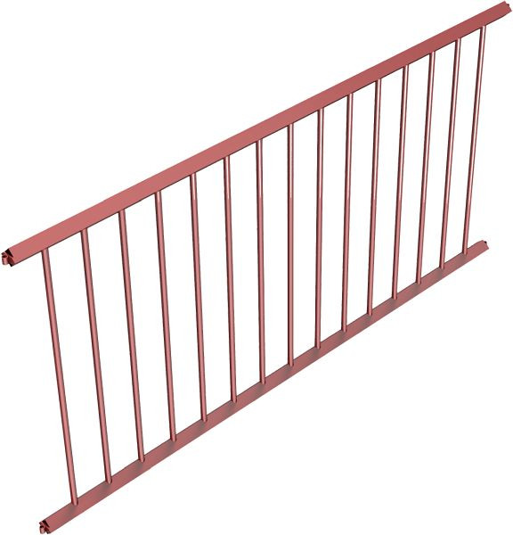 Schake beschermhekrooster, hekpaneel, hartafstand: 2000 mm, thermisch verzinkt en rood gecoat, 418_20BR