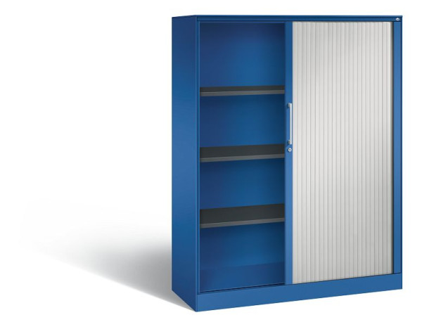 C+P rolluikkast Asisto, H1639xB1200xD435mm, kleur: gentiaanblauw/lichtgrijs, beugelgreep, 4 niveaus, 143011-000 S10044