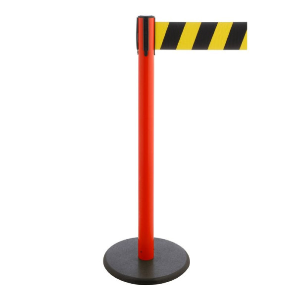 Stein HGS HGS personengeleidingssysteem -P-Line Premium-, rood, zwart/geel diagonaal (gearceerd), met magnetisch banduiteinde, bandlengte: 2,3 m, 34244d-1704
