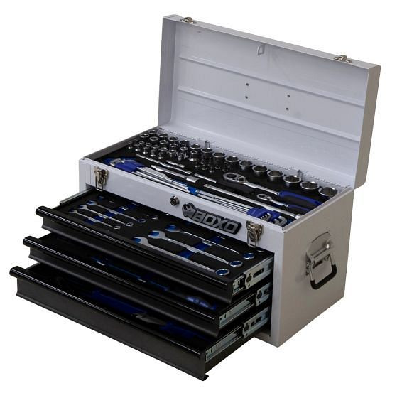 Boxo draagtas met 3 lades 94-delig wit ECC20301BG