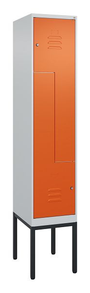 C+P Z-Spind Classic PLUS, Gestell, 2 Abteile, 2120x400x500mm, 7035/2004, Zylinderschlösser, 0800337-122 S10031