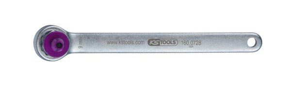 KS Tools remontluchtersleutel, extra kort, 9 mm, paars, 160.0728