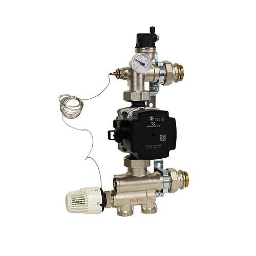 Environ vaste waarde regelset instelbaar 20 - 70°C en hoog rendement pomp Grundfos UPM3 Hybrid 25/7 met beugel, ENM059GUPM3
