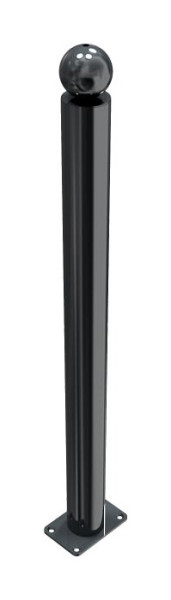 Schake-stijlpaal serie 475B Ø 76 mm, stationair, voor plugbevestiging met voetplaat 100 x 150 mm, zonder slot, zonder oog, 475PB