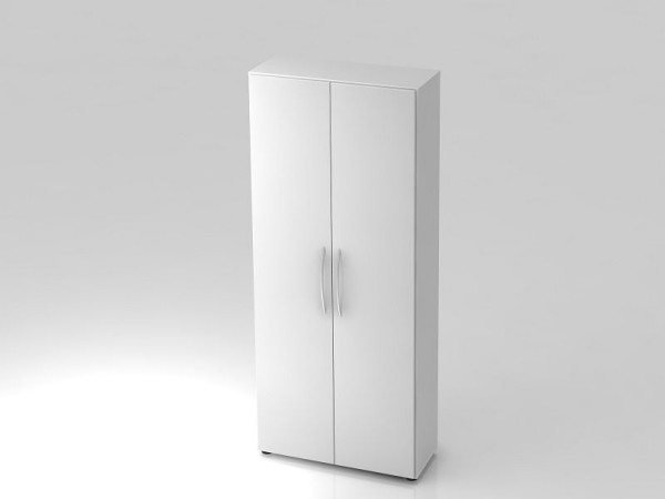 Hammerbacher kast 5OH 34, 6cm diepe beugelgreep wit/wit, 80x34,6x188 cm (BxDxH), V4100/B/W/BM