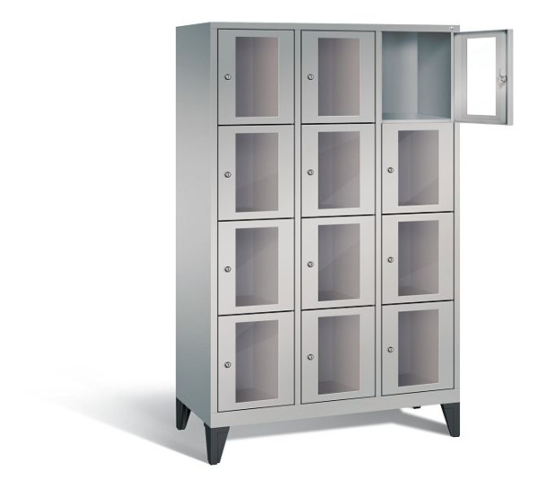 C+P lockerkast Classic, H1850xB1200xD500mm, kleur: wit aluminium, 8010A324 S10012