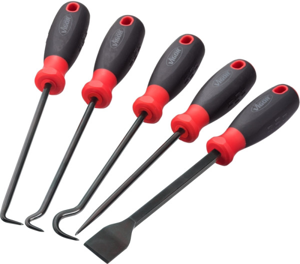 VIGOR haak- en schraperset, 260 mm, aantal gereedschappen: 5, V5045