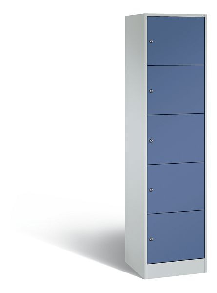 C+P Schließfachschrank Serie 8070, H1950xB460xT480 mm, Grau/Fernblau, 82700-10 S10054
