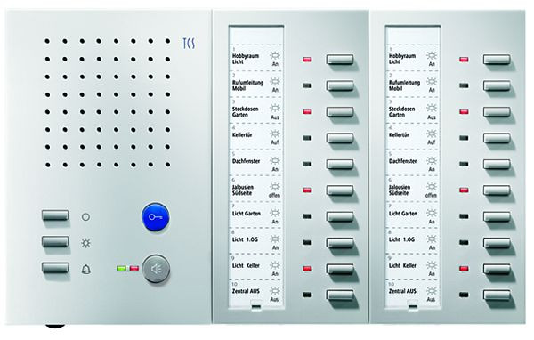 TCS audio binnenstation voor handsfree bellen serie IMM 5 + 10 + 10 knoppen, opbouw wit, IMM2110-0140
