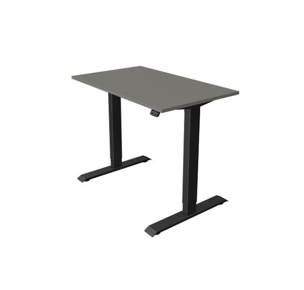 Kerkmann compacttafel B 1000 x D 600 mm, elektrisch in hoogte verstelbaar van 740-1230 mm, grafiet, 10180412