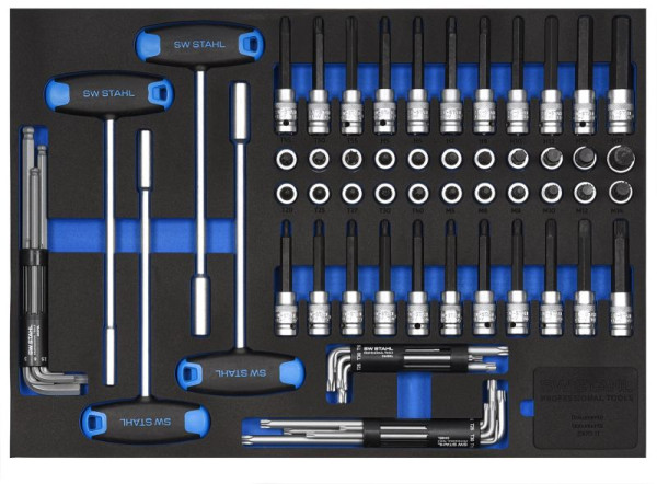 SW-Stahl werkplaatswagen assortiment, dopsleutel 1/2", 72 stuks, Z3011-11