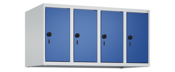 C+P kastopzet Classic PLUS, bovenkast, 7035/5010, veiligheidsdraaisluiting, 500x1000x500mm, 4 vakken, 080090-49 S10003