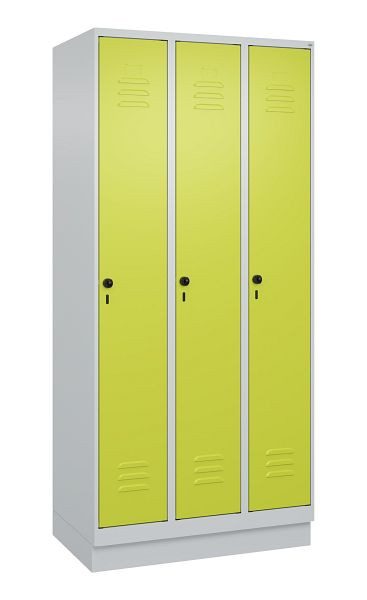C+P luierkluis Classic PLUS met middenwand, bodem, 3 vakken, 1950x900x500mm, 7035/0024, veiligheidsdraaigrendel, 080020-30F S10010