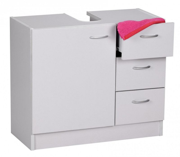 Wohnling wastafelonderkast 54 x 63 x 30 cm 1 deur, 3 laden, wit, WL1.345