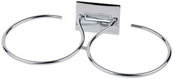 APS dubbele ring voor buffetladder, ca. 29,5 x 14,5 cm, verchroomd metaal, 11497
