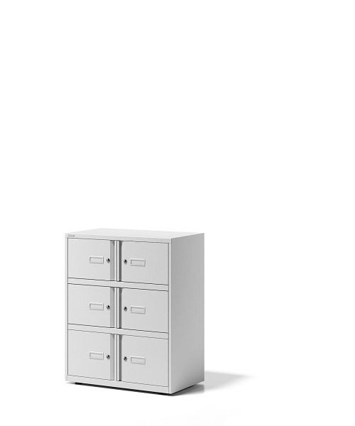Bisley Office Lodge Essentials, 6 deuren: 4x H 267 & 2x H 304 mm, verkeerswit, YELD0810696