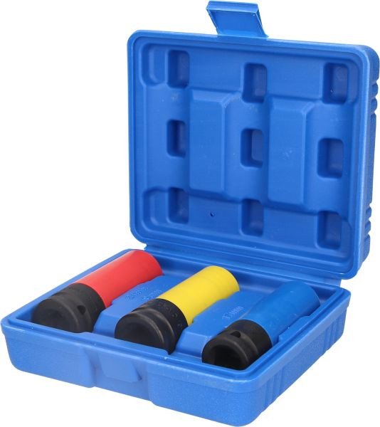 Brilliant Tools 1/2" aluminium slagdoppenset voor velgen, 17 / 19 / 21 mm, 3-delig, BT691005