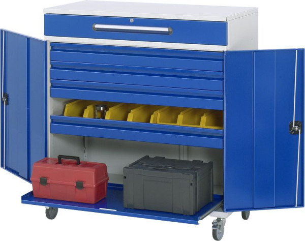 RAU zijkast sta bureau - model 33, B1100 x D520 x H1185 mm, incl. set wielen, 07-1100-M33F.11