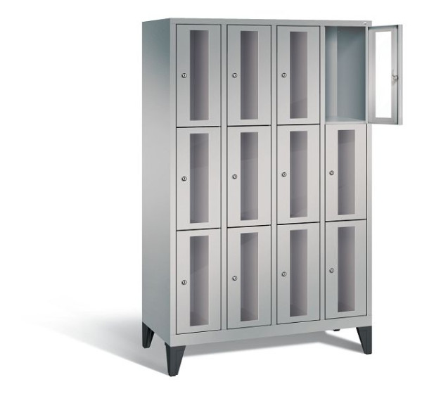 C+P lockerkast Classic, H1850xB1190xD500mm, kleur: wit aluminium, 8010A403 S10009
