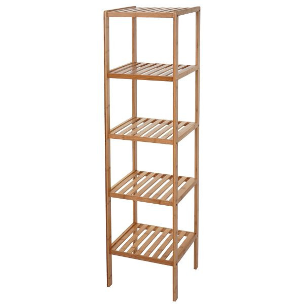 Mendler badkamerplank HWC-B18, badkamer badkamerkast staande plank, bamboe, 140x34x33cm, 57552