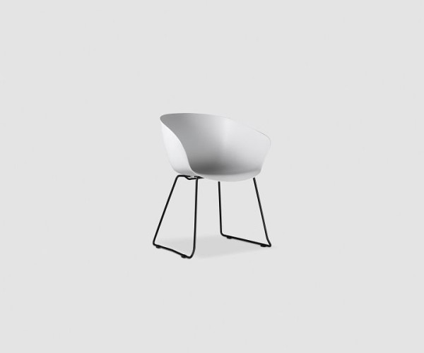 Bisley bezoekersstoel Stay, kunststof schaal, sledeframe, verpakking van 2, STAYKP2PXS001