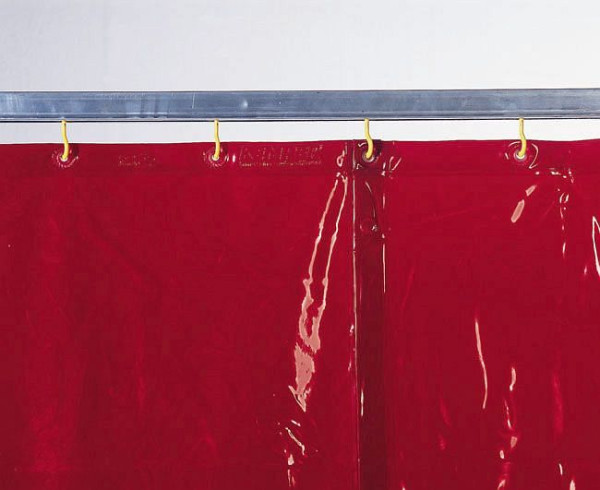 ELMAG lasbeschermingsgordijn rood, breedte: 1300 x hoogte: 2200x0,4 mm conform prEN 1598/1994, 56252