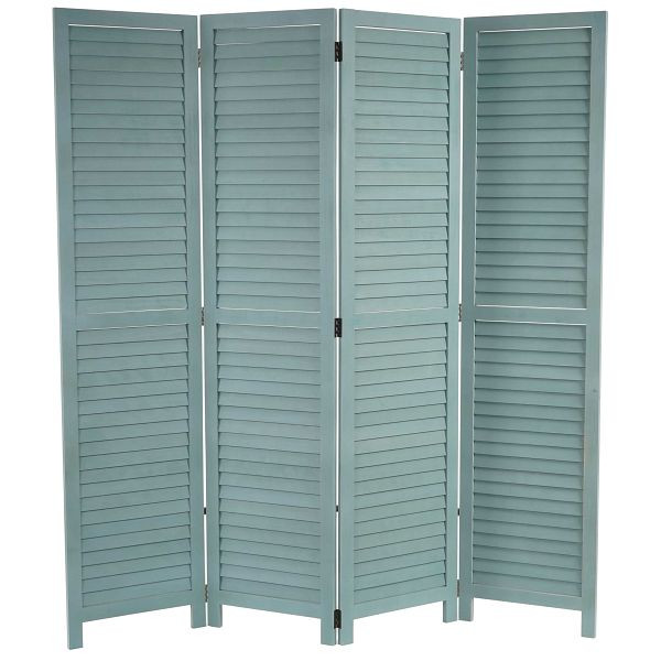Mendler Paravent HWC-C30, scheidingswand privacyscherm, vintage shabby look, 170x160cm, groen, 45837
