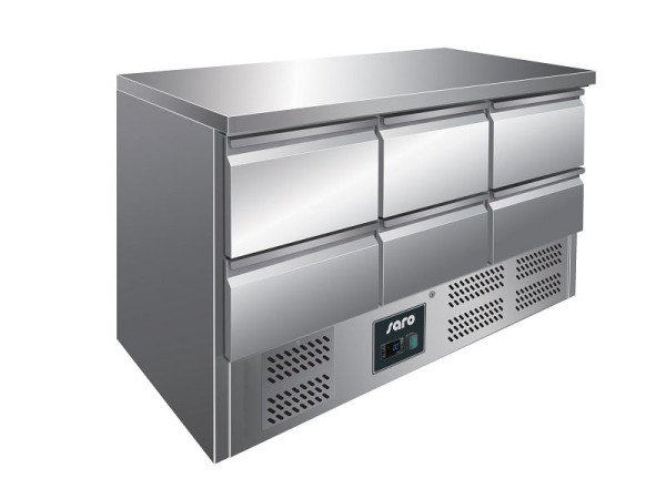 Saro koelwerkbank met lades model VIVIA S 903 S/S TOP - 6 x 1/2 GN, 323-10041