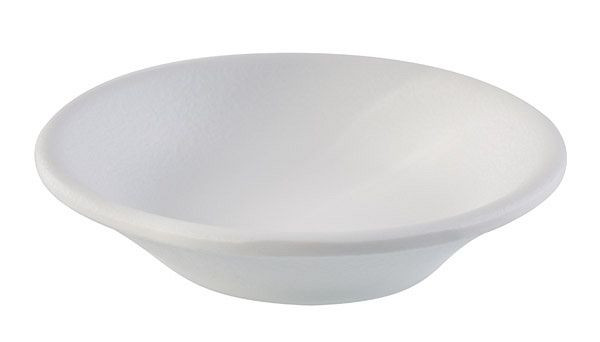 APS dipschaal -ZEN-, Ø 8 cm, hoogte: 1,5 cm, melamine, wit, steenlook, 0,03 liter, verpakking van 24, 83721