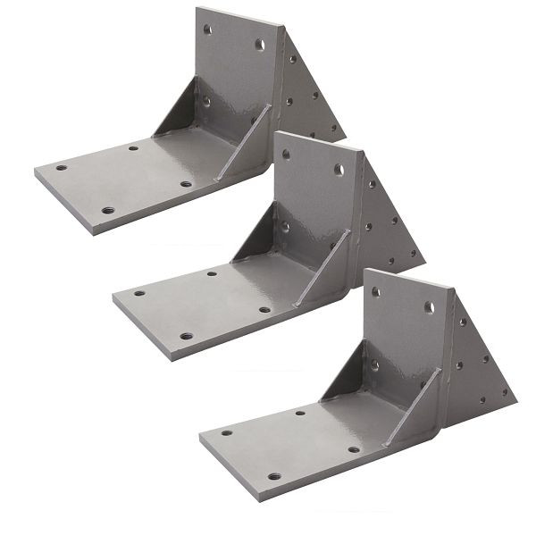 Mendler set van 3 spantadapters voor cassetteluifel T124, spantbeugel adapter, grijs, 3x76443
