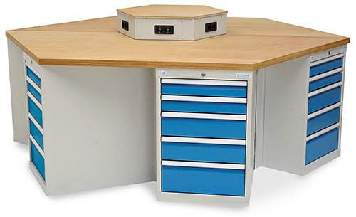 Bedrunka + Hirth zeshoekige werkbank, 03.066.05V10A