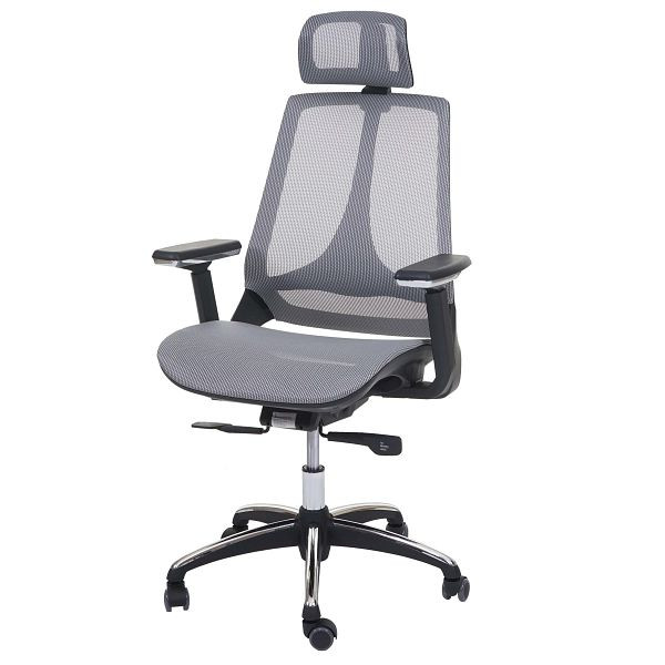 Mendler bureaustoel HWC-A59, bureaustoel, schuiffunctie stof/textiel ISO9001, grijs/grijs, 56807