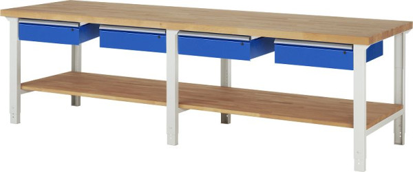 RAU werkbank serie 7000 - model 7002-7, B3000 x D900 x H790-1140 mm, 03-7002A7-309B4H.11