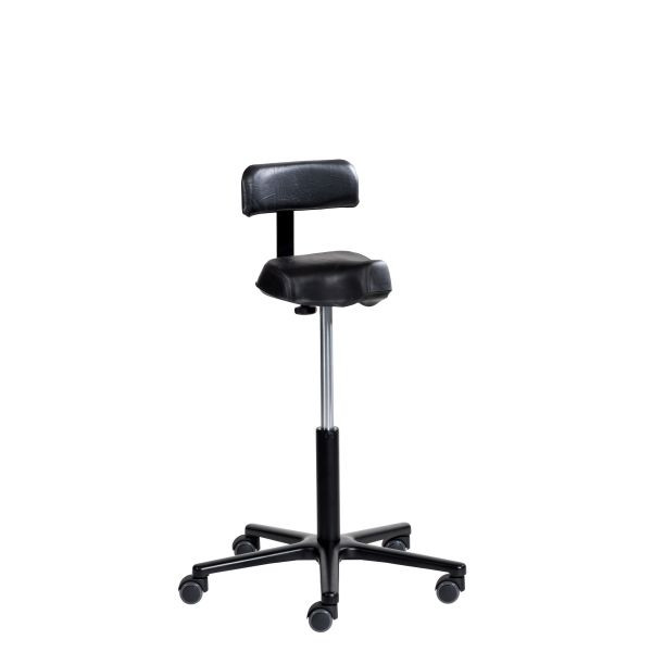 SOFAME stahulp LM 2029 op wielen, zithoogte 57-81 cm, aluminium onderstel, met rugleuning, W050020005