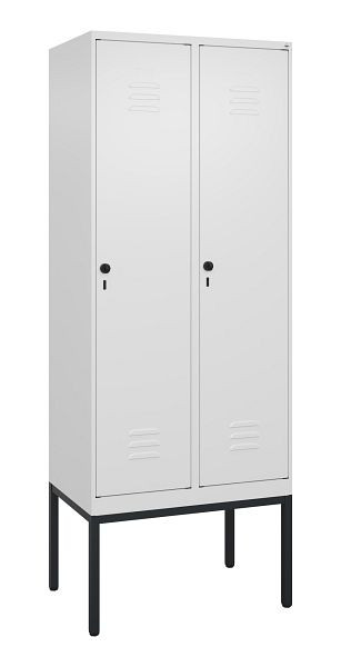 C+P luierkluis Classic PLUS met middenwand, frame, 2 vakken, 2120x800x500mm, 9016/9016, veiligheidsdraaigrendel, 0800307-22F S10014