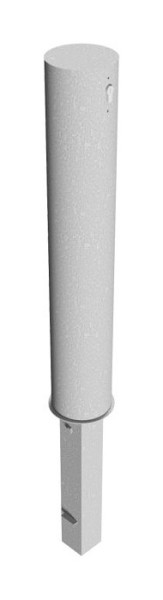 Schake afzetpaal van RVS type 40154Z, Ø 154mm, demontabel, geslepen, met profielcilinder, inclusief bodemhuls, 40154Z