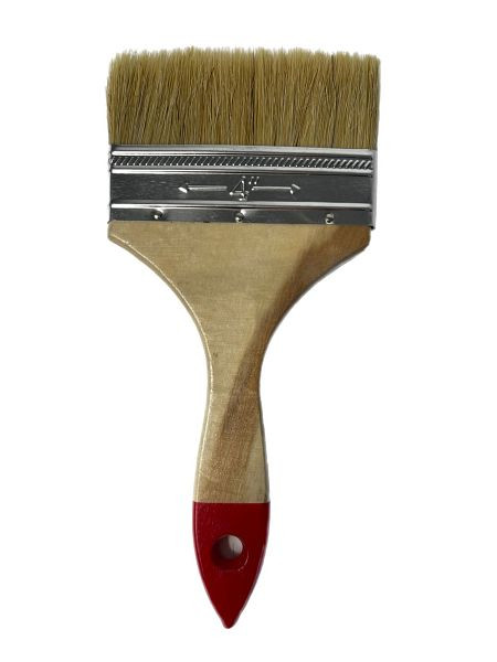 VaGo-Tools Verniskwast, glazuur, schilderskwast, platte kwast, Chinees varkenshaar, 100mm, VE: 12 stuks, 190-040-12_vx
