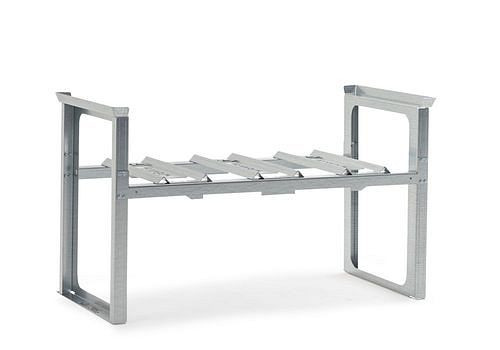 DENIOS vatenrek voor 3 vaten van elk 60 liter, stapelbaar, 1429 x 682 x 837 mm, 291-773