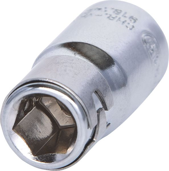KS Tools 1/4" CHROMEplus bitadapterdop, voor bits 1/4" met spanring, 918.1422