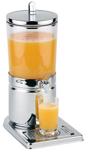 APS sapdispenser -TOP FRESH-, 21 x 32 cm, hoogte: 43 cm, RVS 18/8, SAN, 1 ijspak in de bodem, 1 ijspak in het deksel, 10800