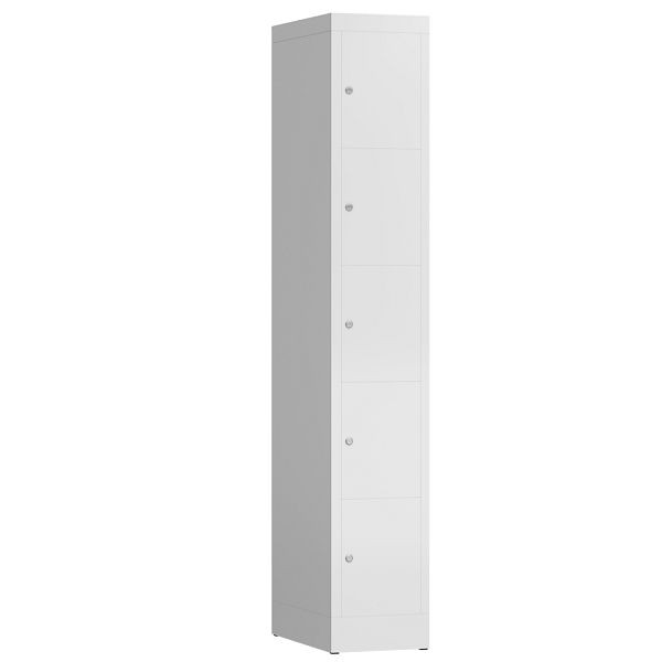 Lüllmann ClassiX lockerkast, 1 compartiment, 5 compartimenten, 1800 x 310 x 500 mm, signaalwit, X-520517