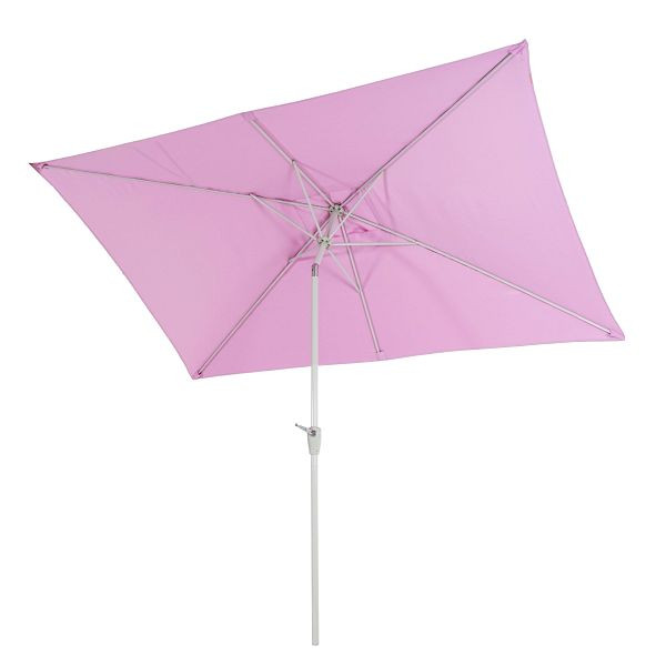 Mendler parasol N23, tuinparasol, 2x3m rechthoekig, kantelbaar, polyester/aluminium 4,5kg, lila, 76718