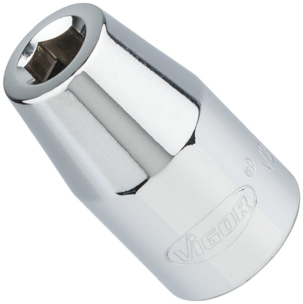 VIGOR bitadapter, hol vierkant 12,5 mm (1/2 inch), hol zeskant 8 mm (5/16 inch), 37 mm, V2647N